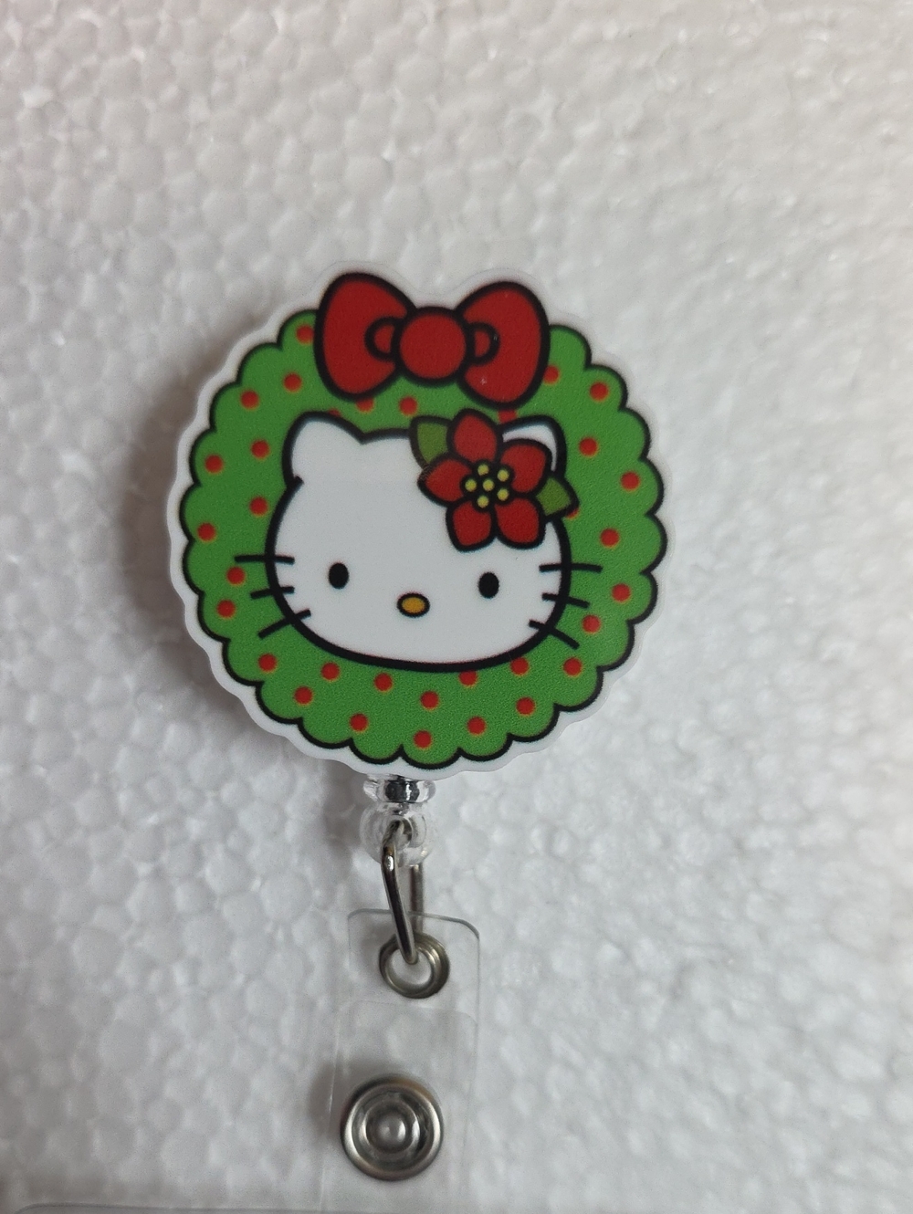 Kitty Wreath Badge Reel